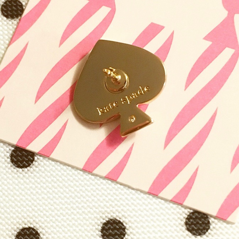 Kate Spade Pink & Gold Spade Pin - Picture 5 of 7